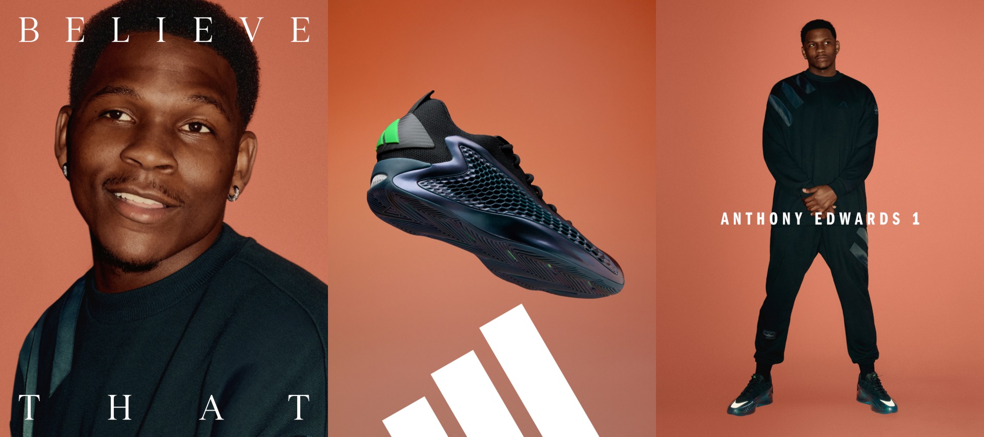 adidas Anthony Edwards 1 Low Sneakers - Turquoise | Free Shipping