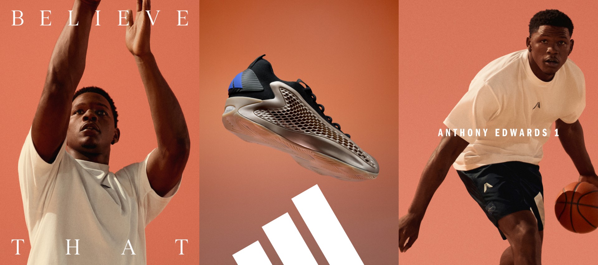 adidas Anthony Edwards 1 Low Shoes - Beige | Free Shipping with