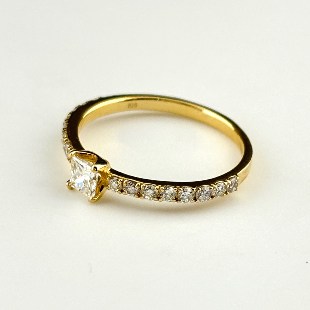 リメイク メレダイヤ デザインリング YG イエローゴールド 指輪 リング
