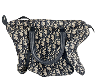 トロッター キャンバス レザー ネイビー ベージュ ボストンバッグ|古い