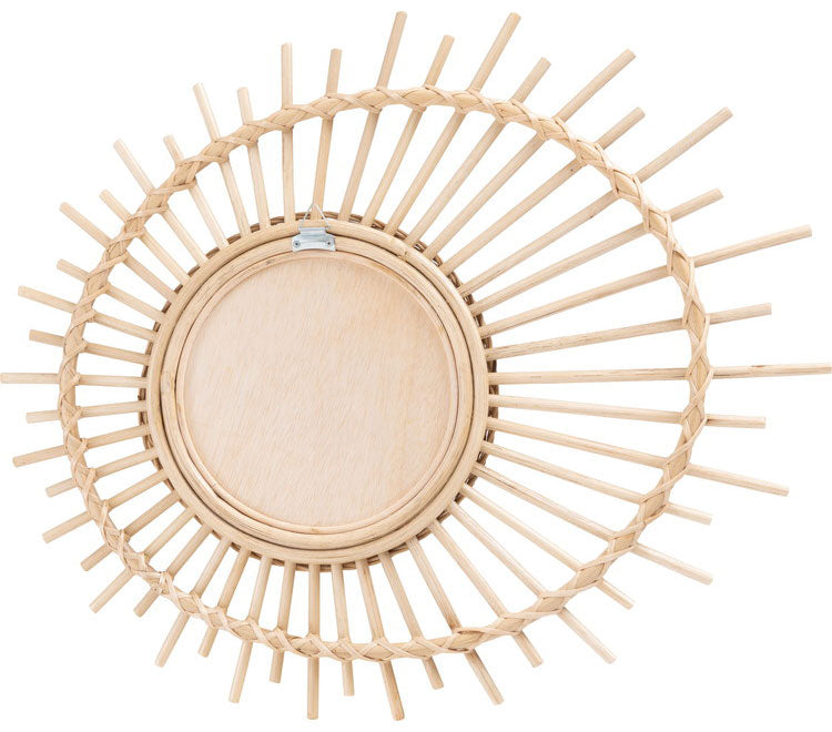 ラタンミラー ミラー 鏡 姿見 壁掛け ウォールミラー 丸型 円型 ラタン