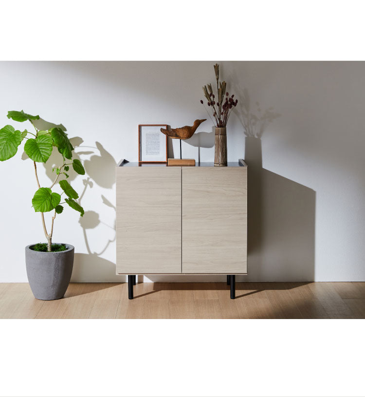 北欧風 キャビネット 幅85 オーク 日本製 完成品 木製 おしゃれ