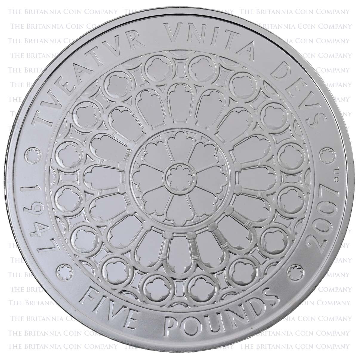 Silver Proof 2007 Diamond Wedding £5 : Royal Mint Coin | The