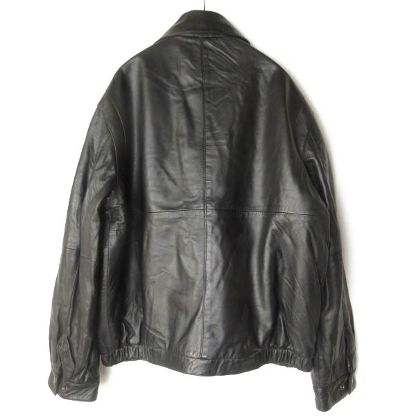 90s PERRY ELLIS ショートジャケット | 黒革のヴィンテージ - 札幌