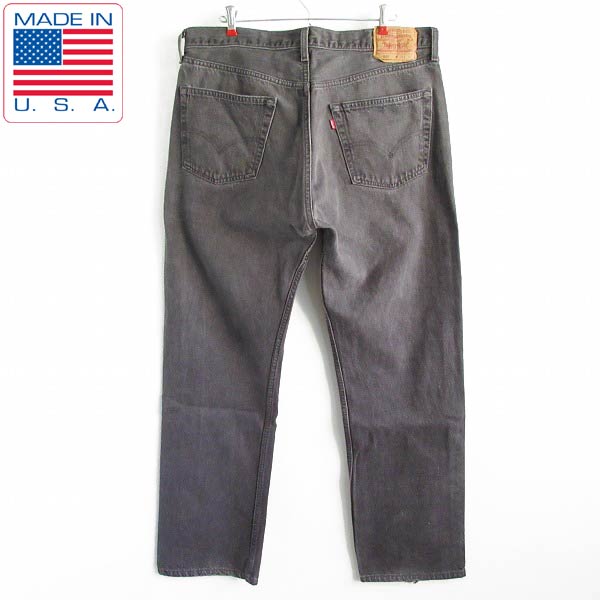 希少/後染め黒/90's/USA製/リーバイス501/ブラックジーンズ【W38