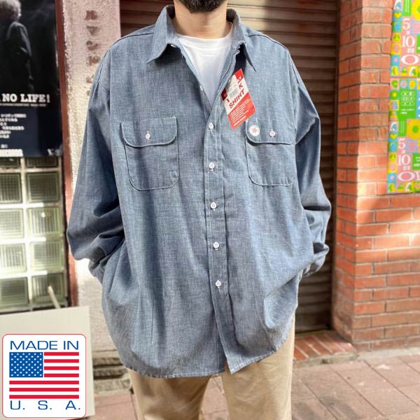 90s USA製 シャンブレーシャツ | ビンテージ 4XL - 札幌 ビンテージ