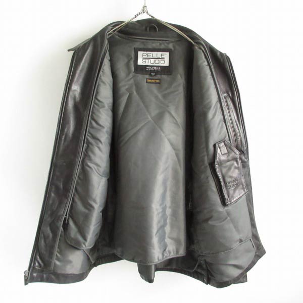 90s WILSONS LEATHER レザー ジャケット 黒 M シンサレート着脱
