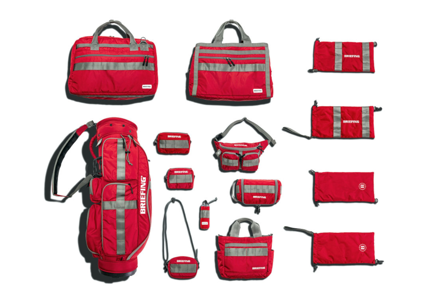 鮮やかなREDカラーが印象的なゴル女に人気のブリーフィングのキャディ
