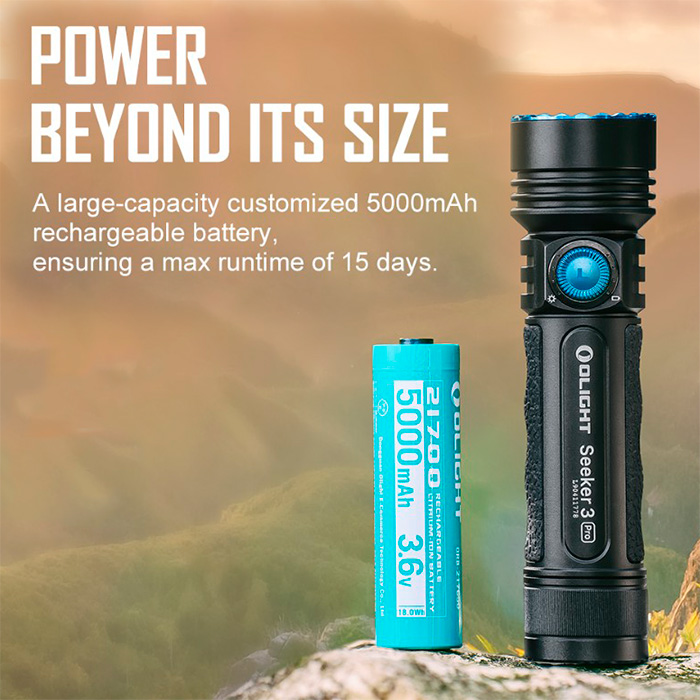 Olight Seeker 3 Pro Rechargeable Flashlight | 4,200 Lumens