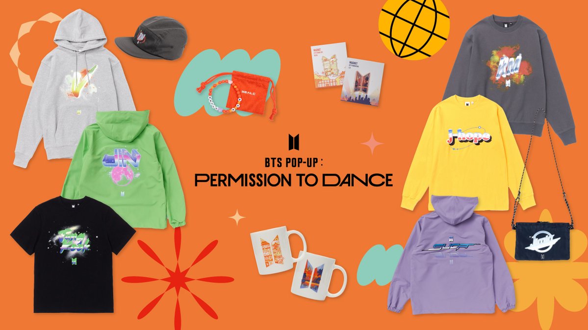 BTS POP-UP：PERMISSION TO DANCEの公式グッズが発売決定！！グッズ