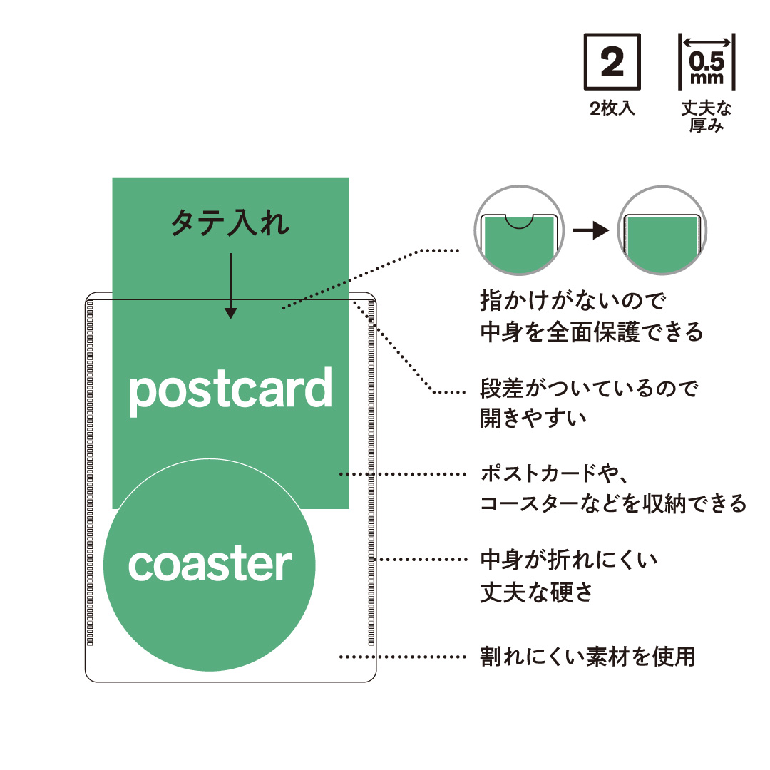 PLUS 文具 DIRECT SHOP / ポストカードを傷つけずに持ち運べるしっかり
