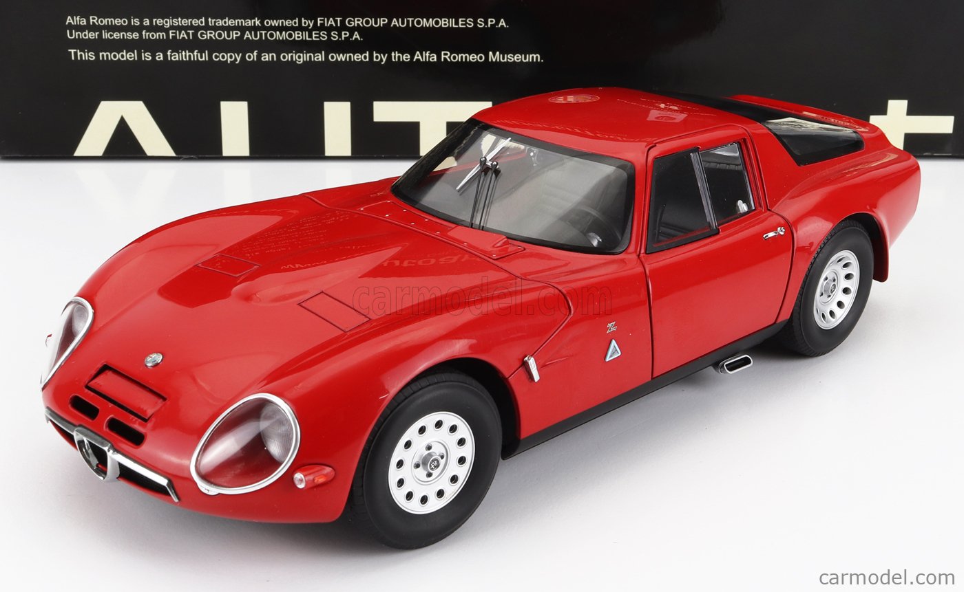AUTOART 70198 Scale 1/18 | ALFA ROMEO GIULIA TZ2 ZAGATO 1965 RED