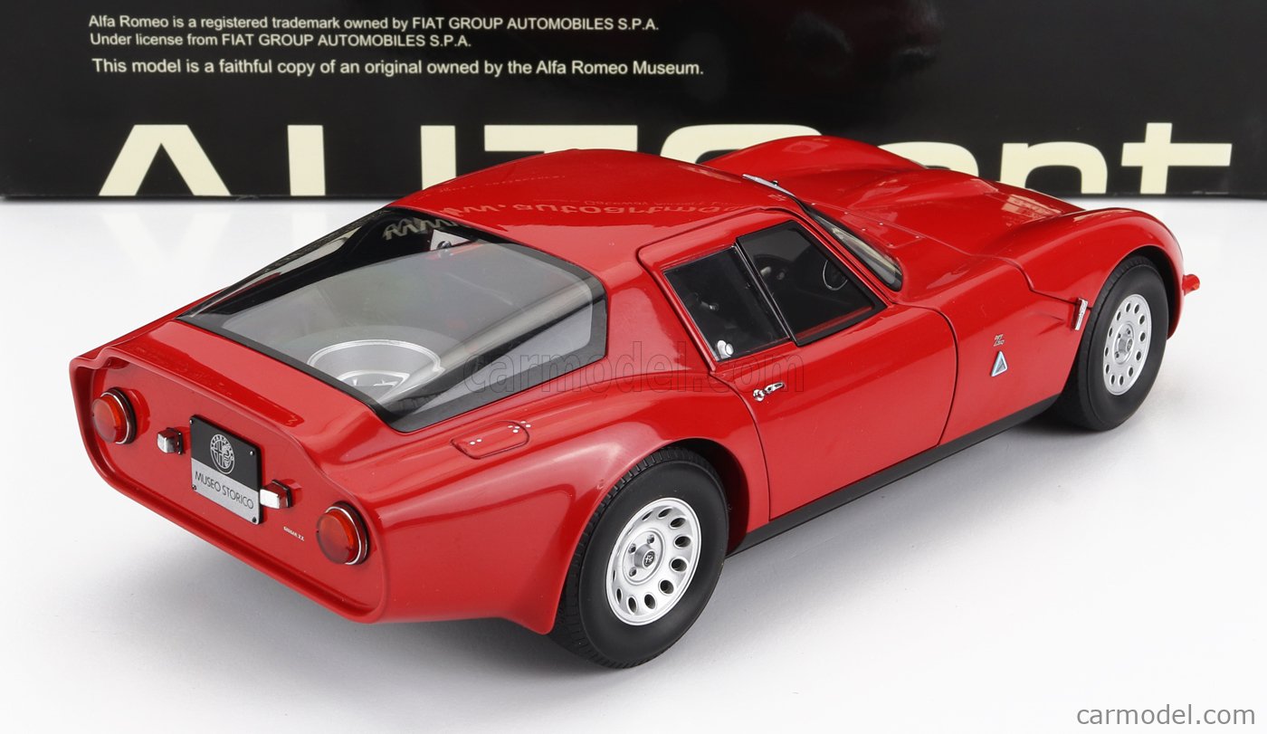 AUTOART 70198 Scale 1/18 | ALFA ROMEO GIULIA TZ2 ZAGATO 1965 RED