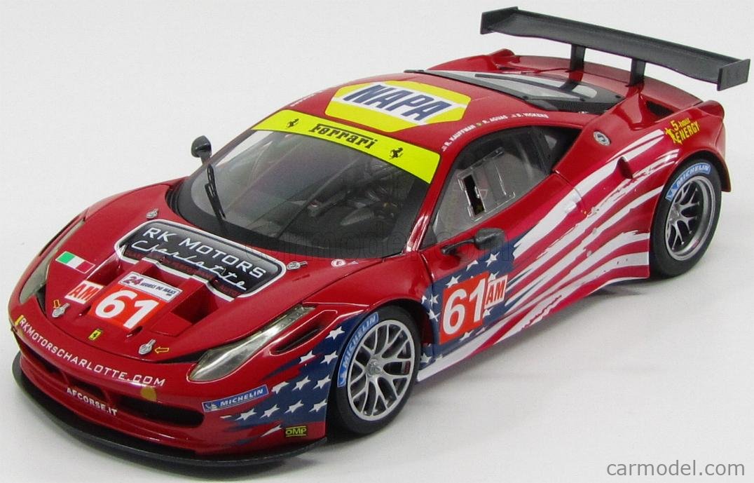 MATTEL HOT WHEELS BCT78 Scale 1/18 | FERRARI 458 ITALIA GT2 GTE AM