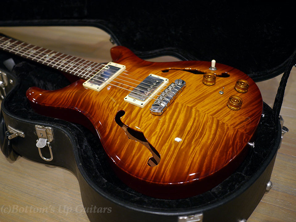売却済】 PRS McCarty Hollowbody-I Piezo 10Top Bird -Violin Amber