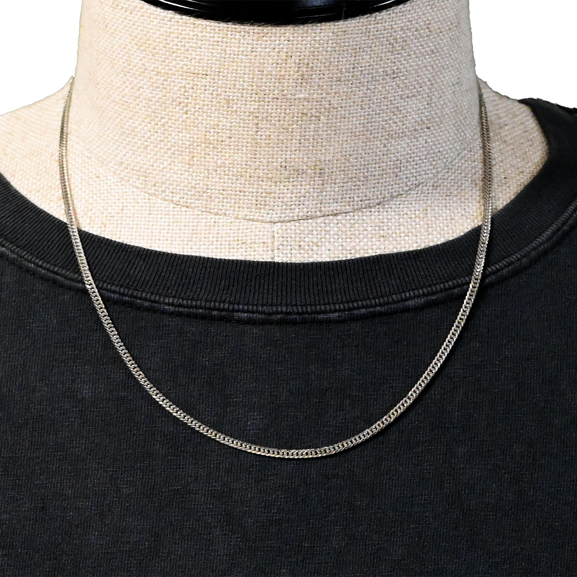 プラチナ Pt850 喜平ネックレス 6面ダブル11g50cm 造幣局検定ホール