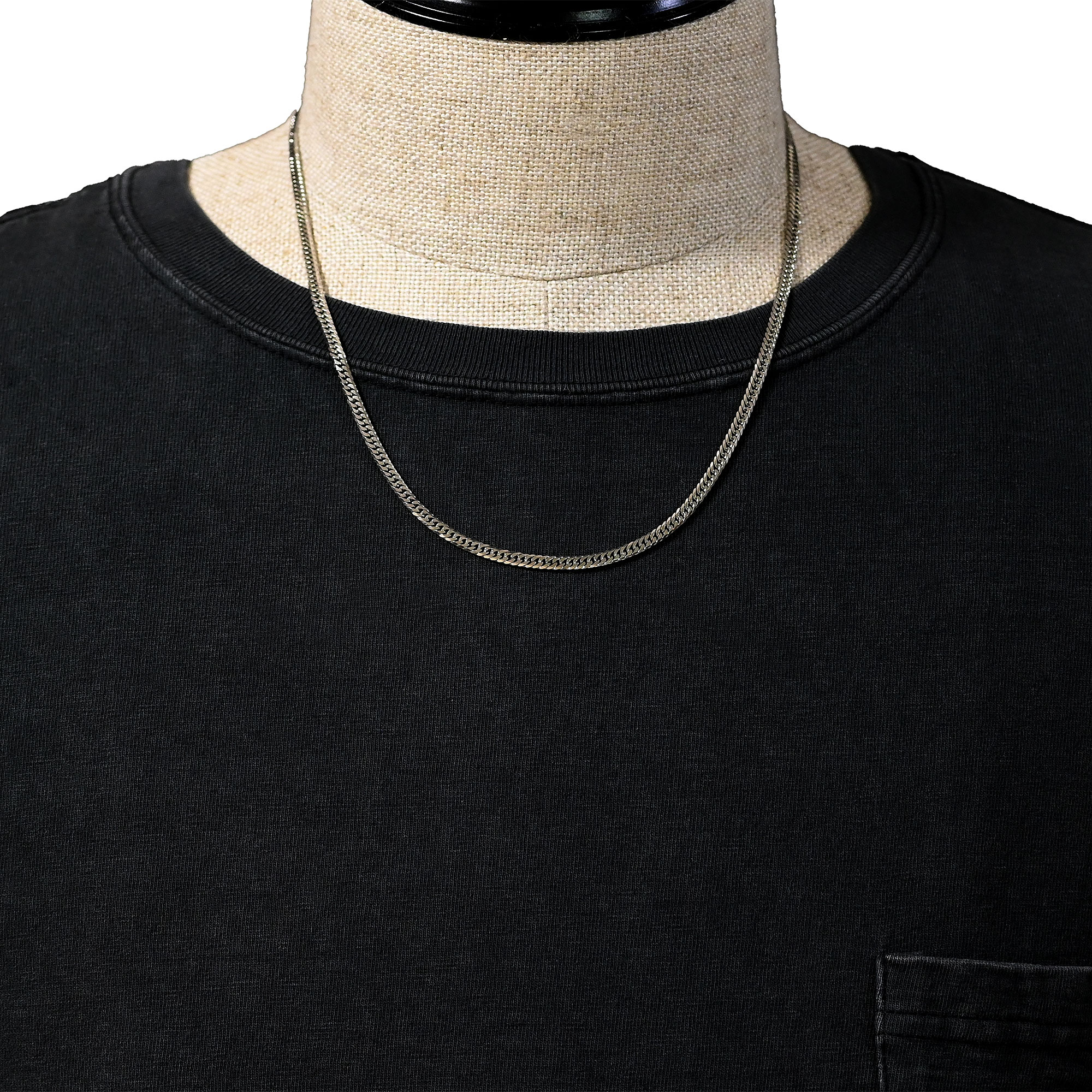 プラチナ Pt850 喜平ネックレス 6面ダブル20g50cm 造幣局検定ホール