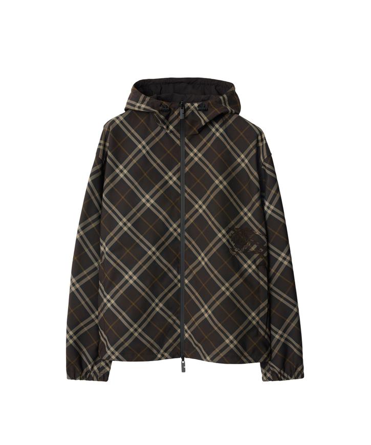 burberry/バーバリー通販 | チェックフード コットン ジップフーディー
