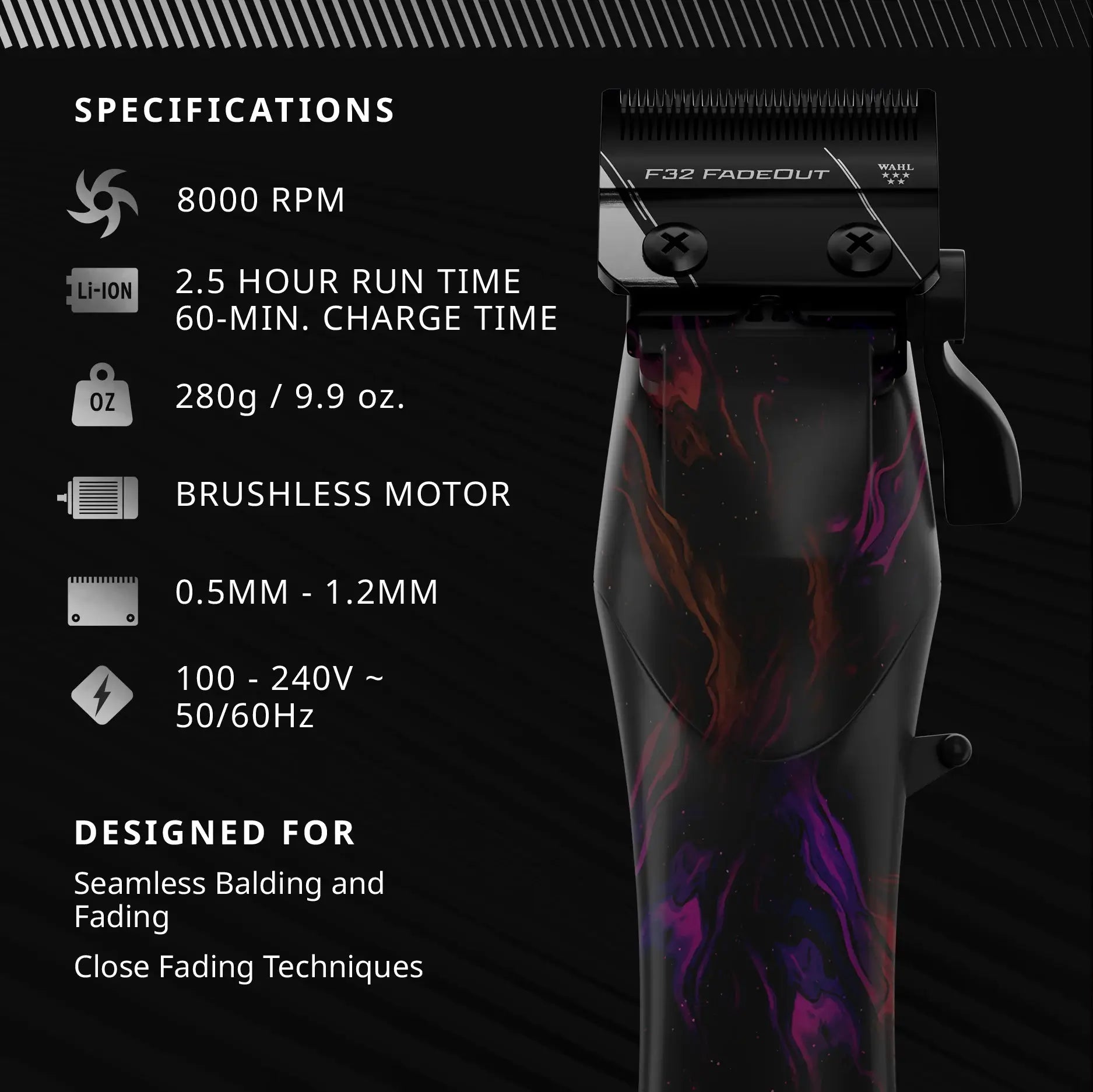 WAHL 5 Star Vapor Limited Edition Cordless Professional Clipper