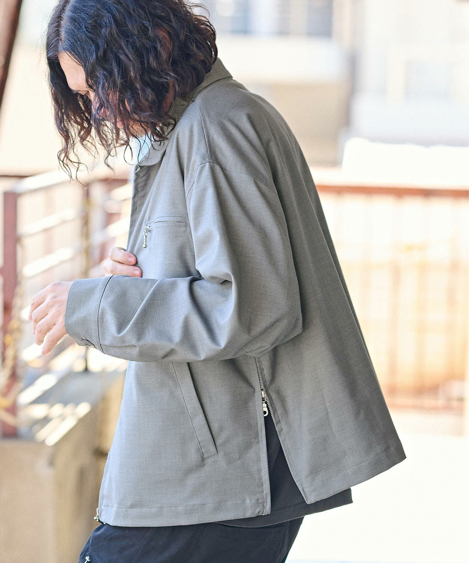 50%OFF【CAMBIO(カンビオ)】裏レオパード柄スイングトップジャケット