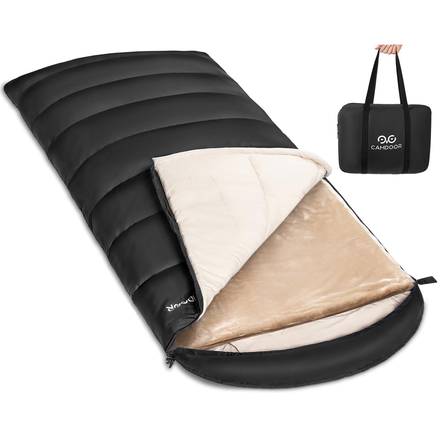 寝袋 冬用、ダウン シュラフ 封筒型、キャンプ 寝袋 ブランケット付き