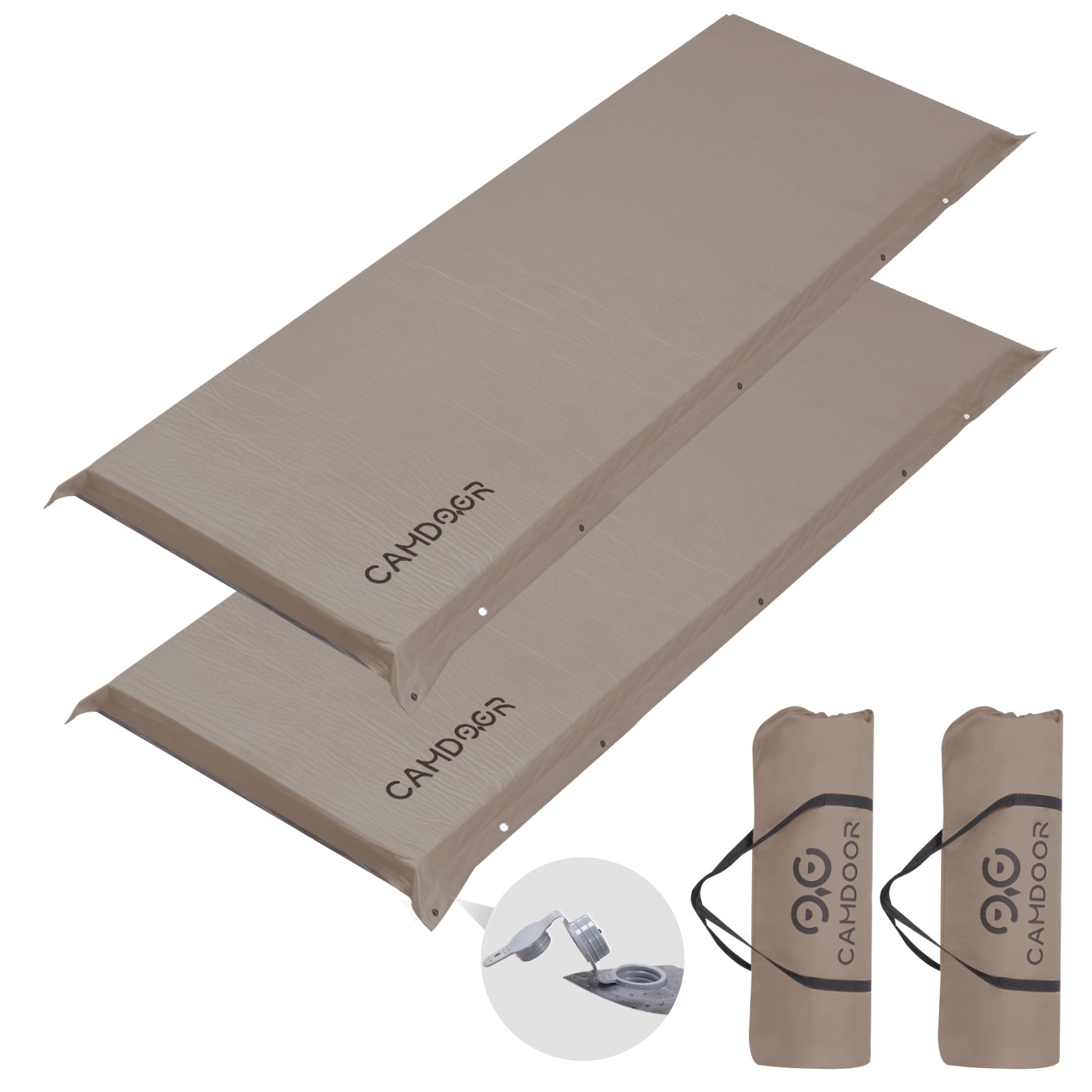 キャンプマット 10CM、インフレータマット、ソロ キャンプ | Camdoor