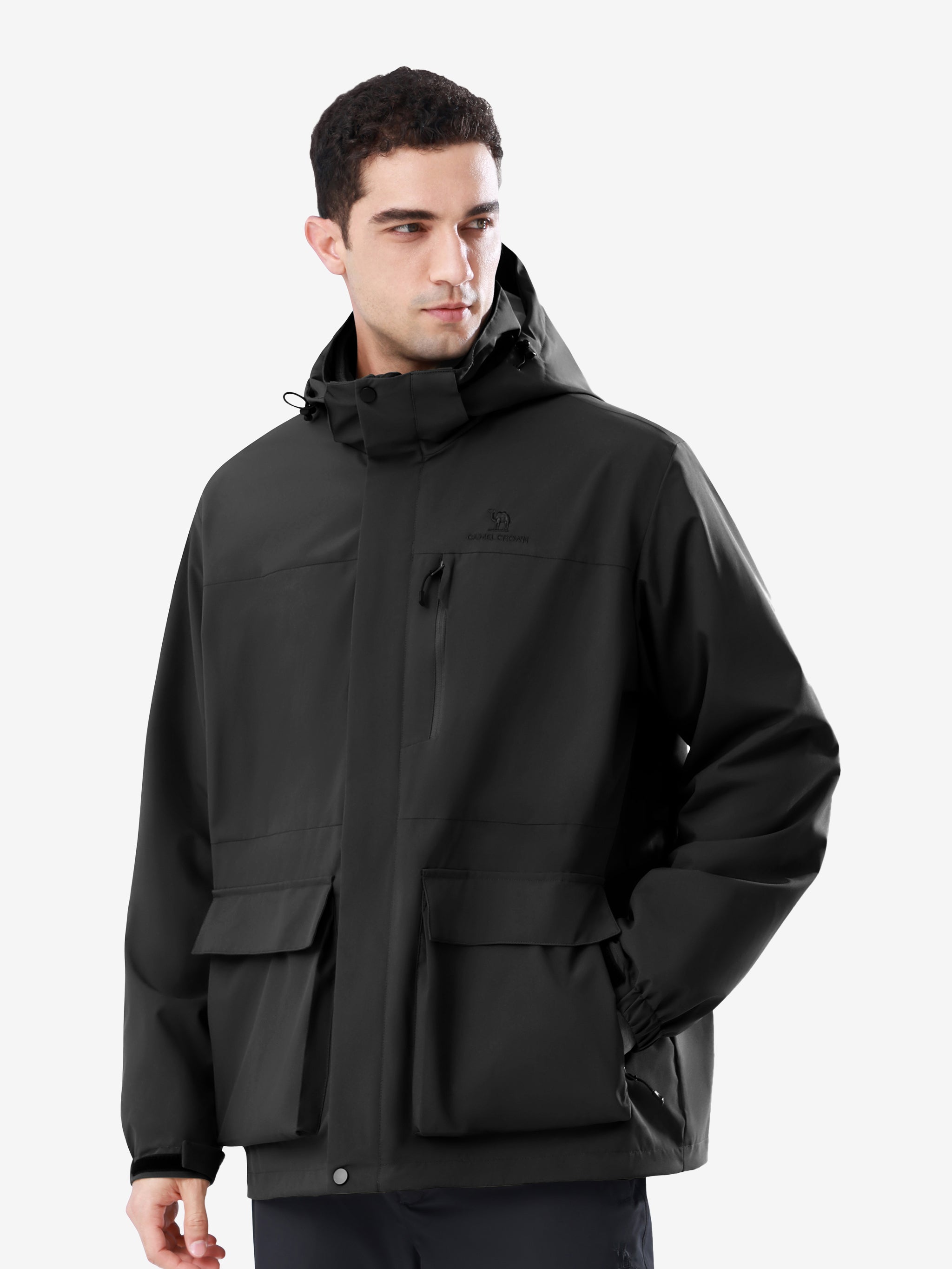 Camel Crown Men's Arctic Sentinel 3-in-1 Jacket Flap pockets