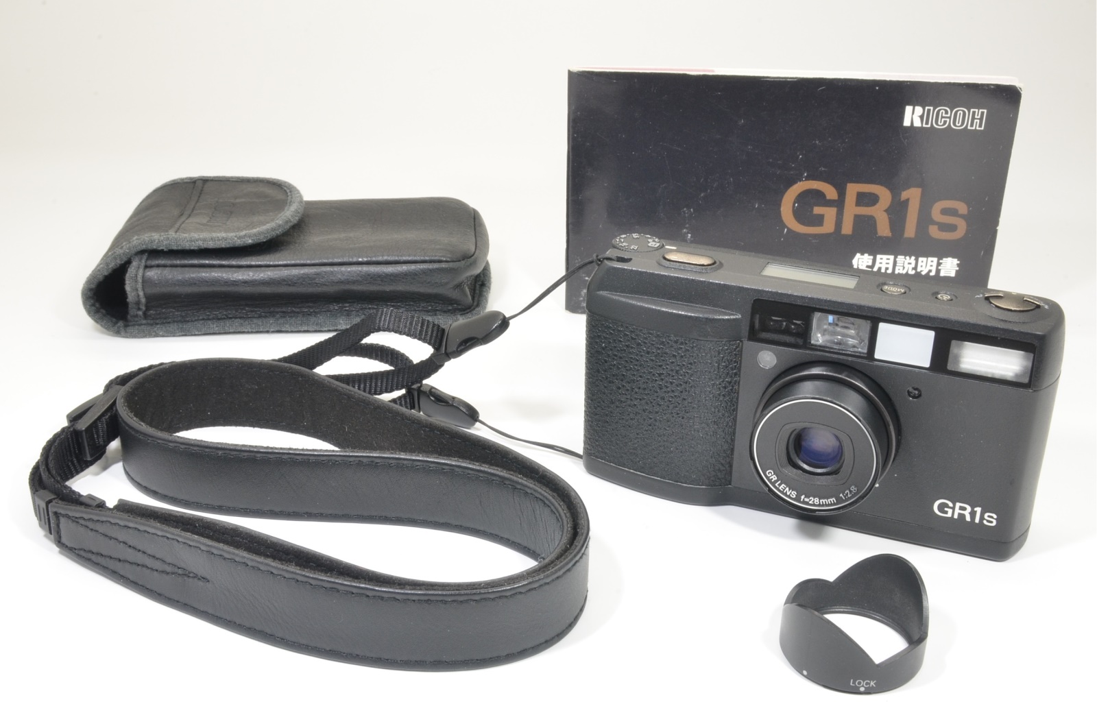 RICOH GR1s Black 28mm f2.8 film camera from Japan LCD works Film