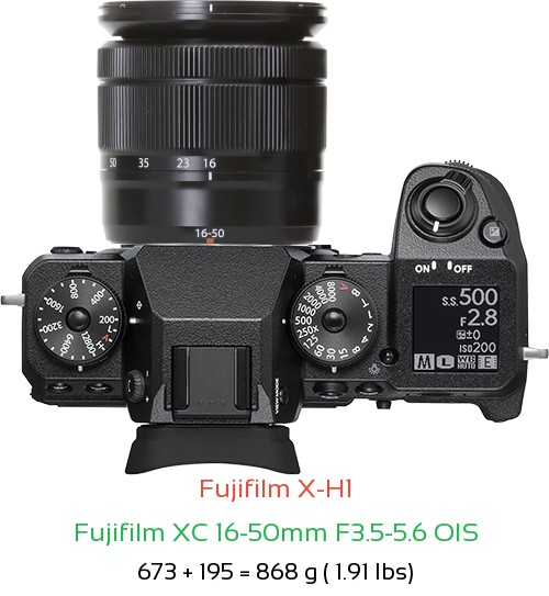Fujifilm X-H1 Camera and Fujifilm XC 16-50mm F3.5-5.6 OIS Lens
