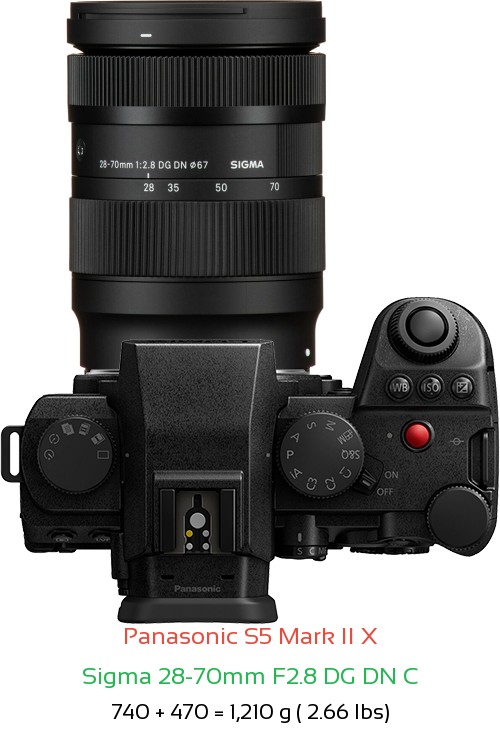 Panasonic S5 II X Camera and Sigma 28-70mm F2.8 DG DN C Lens