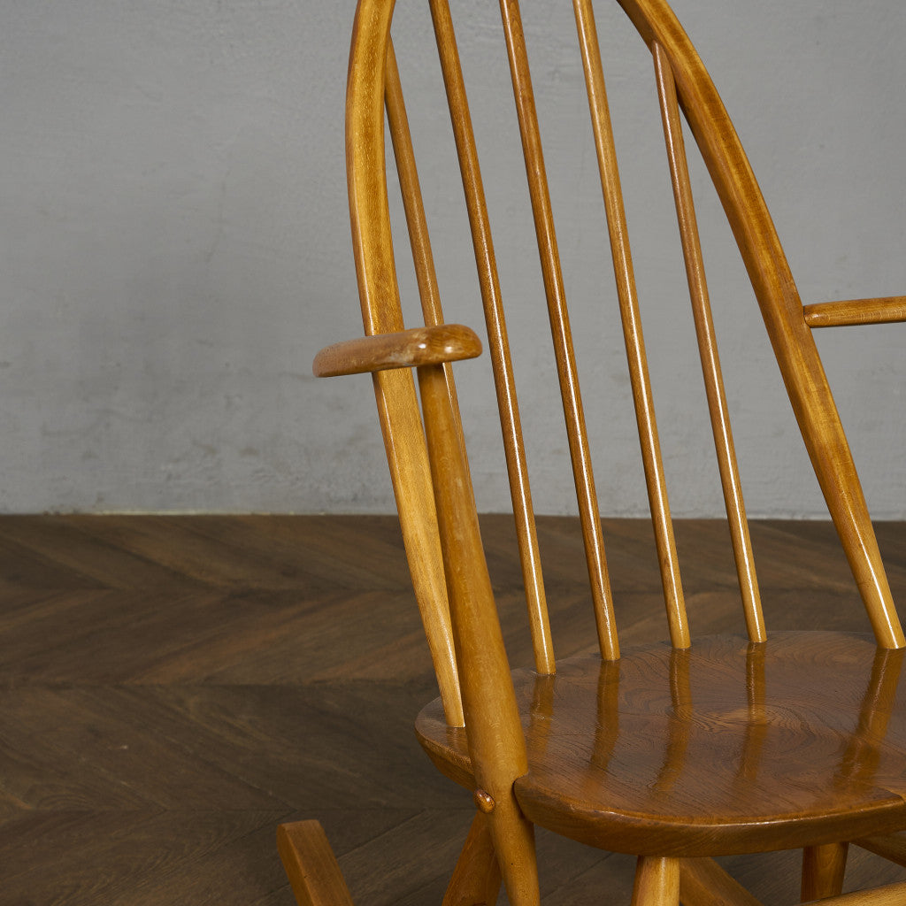 アーコール ERCOL ヴィンテージ クエーカー ロッキングチェア ブルー