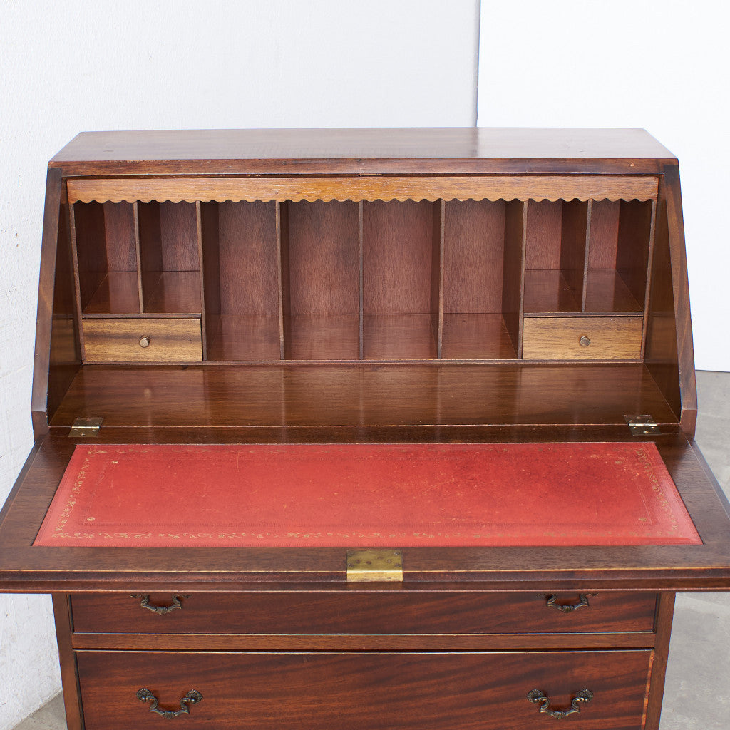 木製ライティングビュロー電話台ビューロー昭和レトロアンティーク