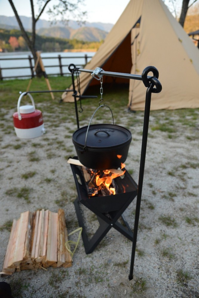 WEB限定販売＞CAMP MANIA PRODUCTS / BONFIRE COOKING STAND (L