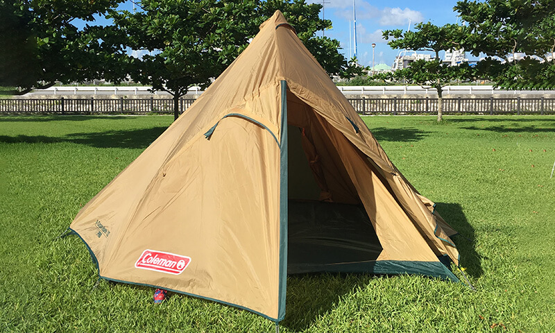 ワンポールテントを女性1人で設営するコツとたたむコツ