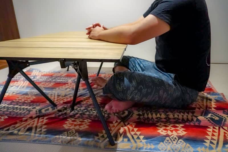 モンベルの三段階調整テーブル「マルチフォールディングテーブルワイド