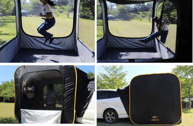 予約殺到中の車連結型ポップアップテント「CARSULE」が割引価格で予約