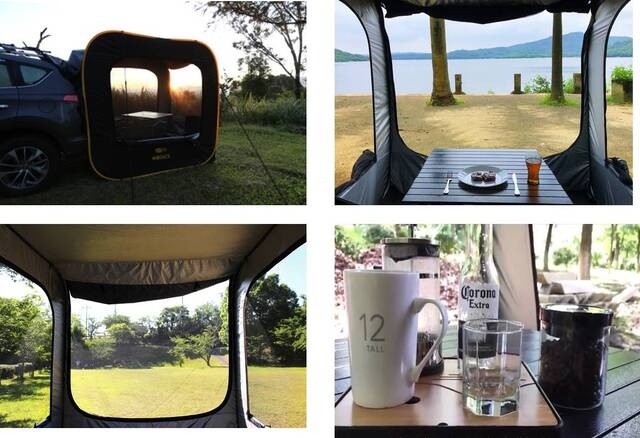 予約殺到中の車連結型ポップアップテント「CARSULE」が割引価格で予約