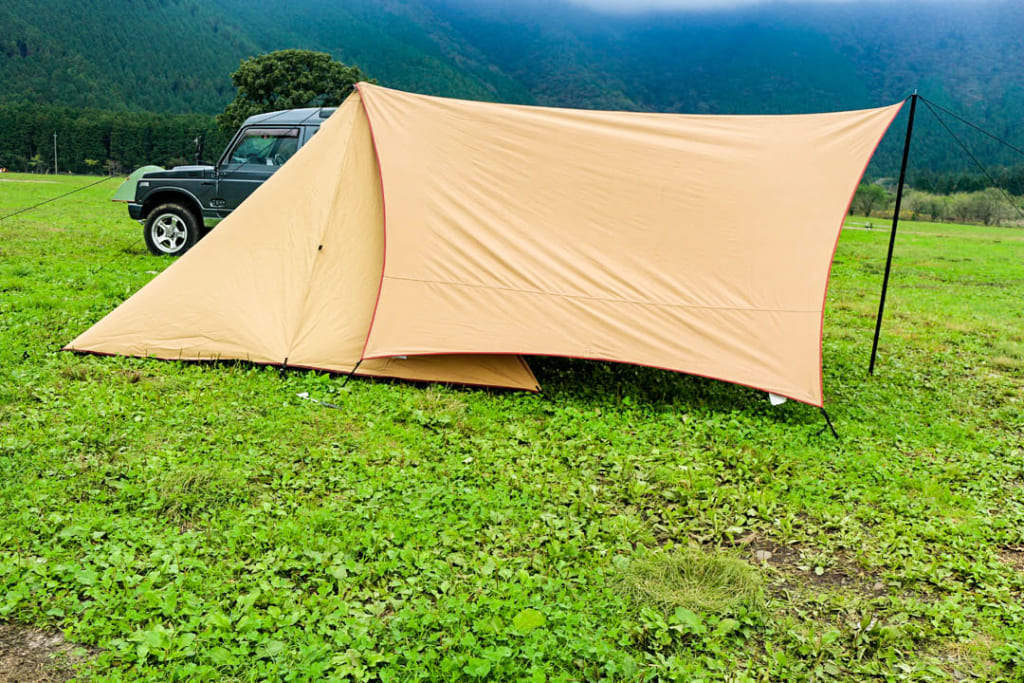 パンダTCタープ【開封・付属品・設営手順】パンダとの連結方法は？徹底