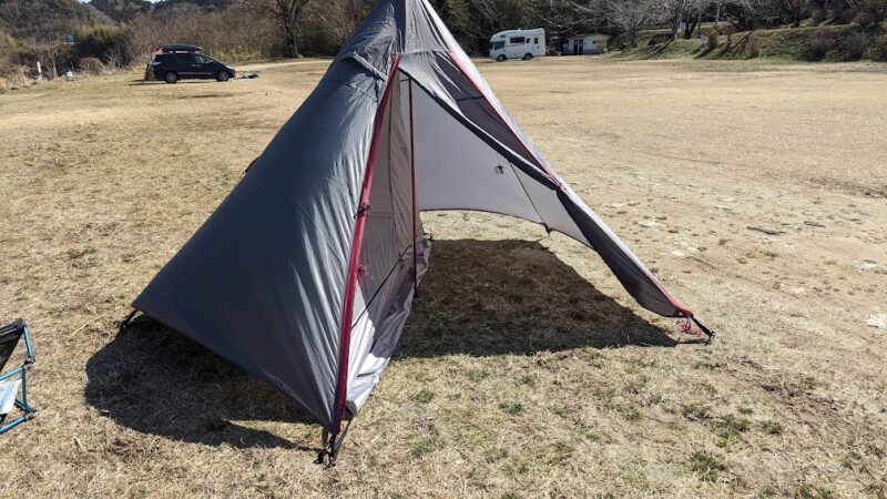 ライダーズワンポールテント専用グランドシート。設営を簡単にする超