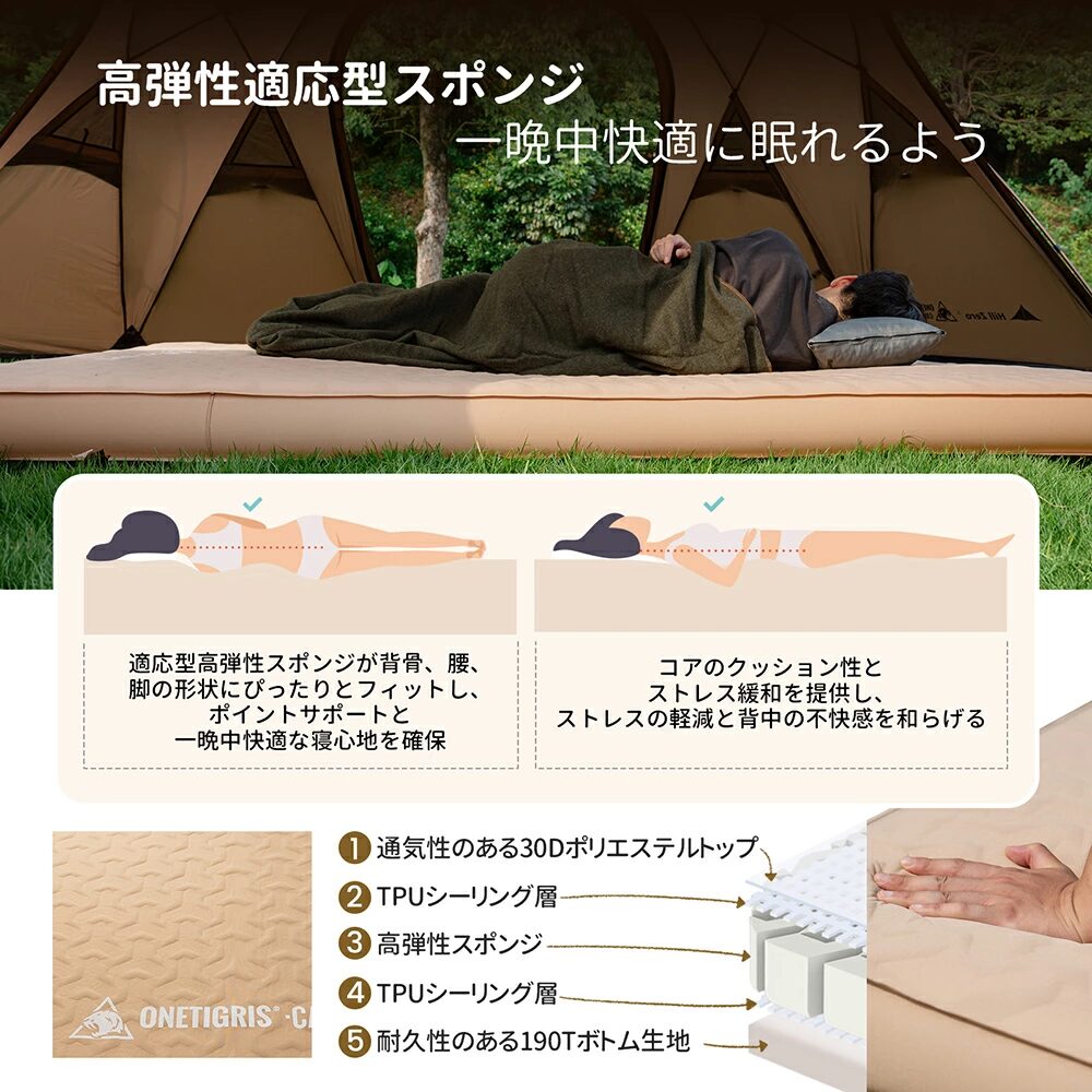 OneTigrisから「DYNISLAND エアーマット 電動ポンプ内蔵」登場