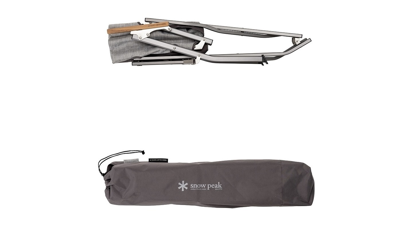 スノーピークの2023年新商品「65周年限定ローチェア（メランジグレー