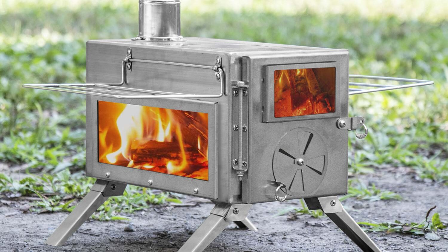 フィールドアからステンレス製の「薪ストーブ 2面ガラス窓タイプ」登場