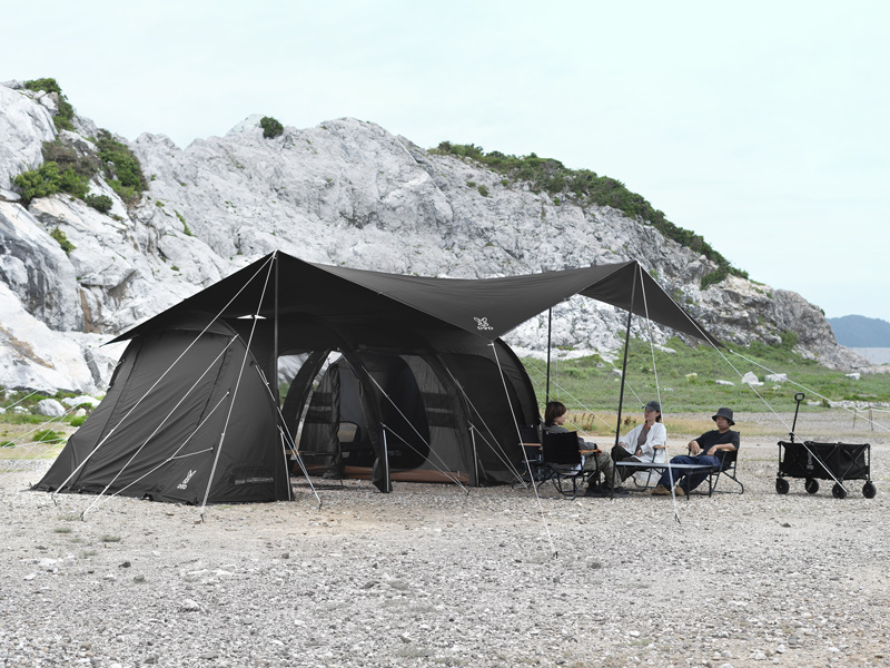 DODのカマボコテント/チーズタープに新色ブラックカラーが登場