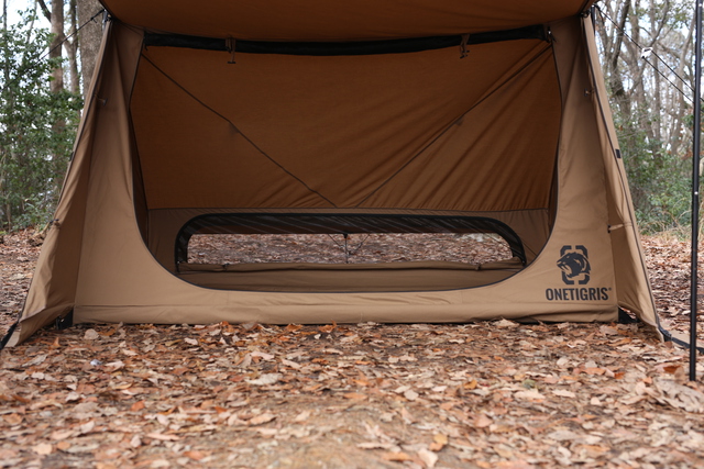 OneTigris×ナチュラム フロントウォール付きの「スーパーシェルターTC