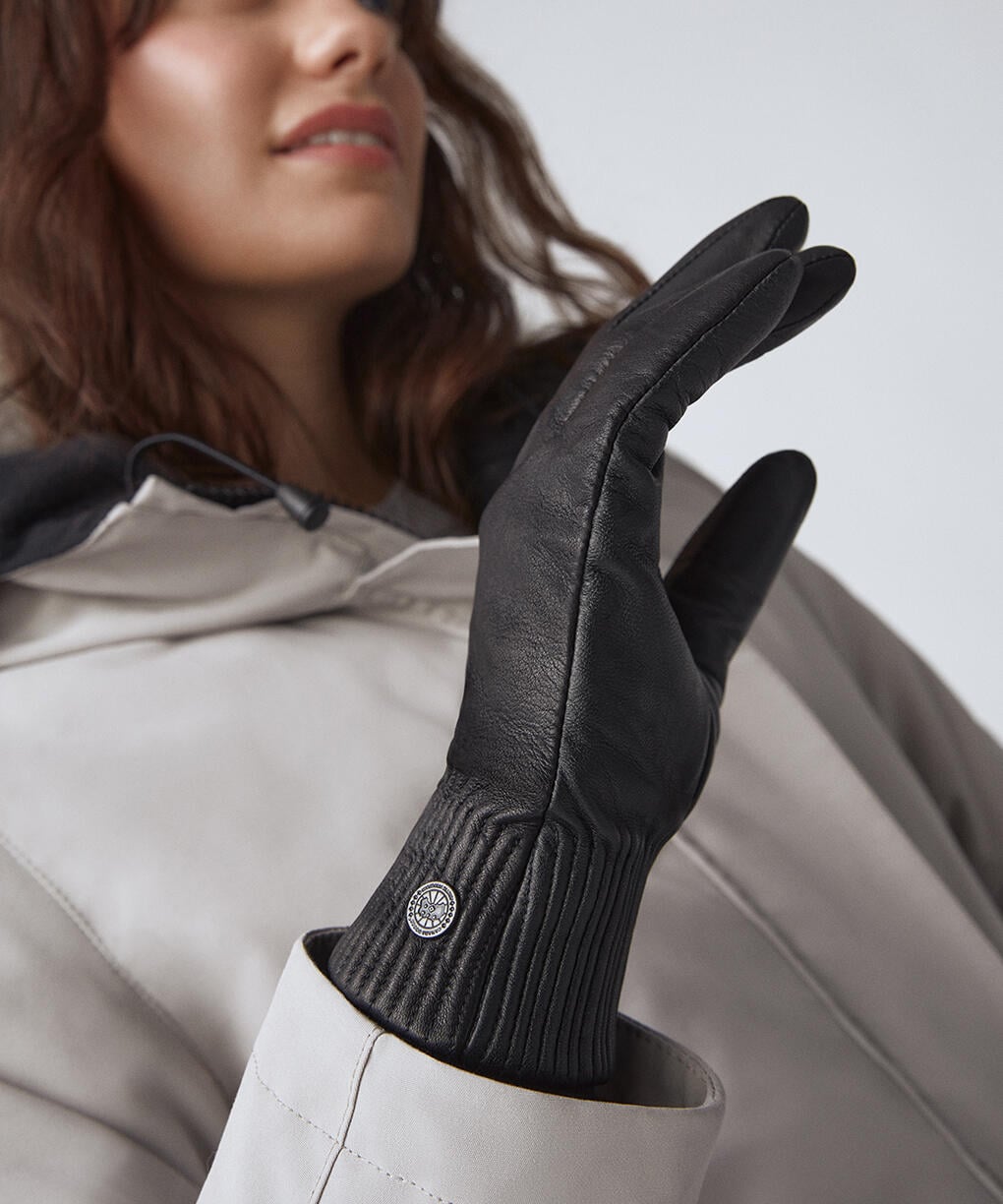 レザー グローブ リブド リュクス(5443L)｜カナダグース (CANADA GOOSE