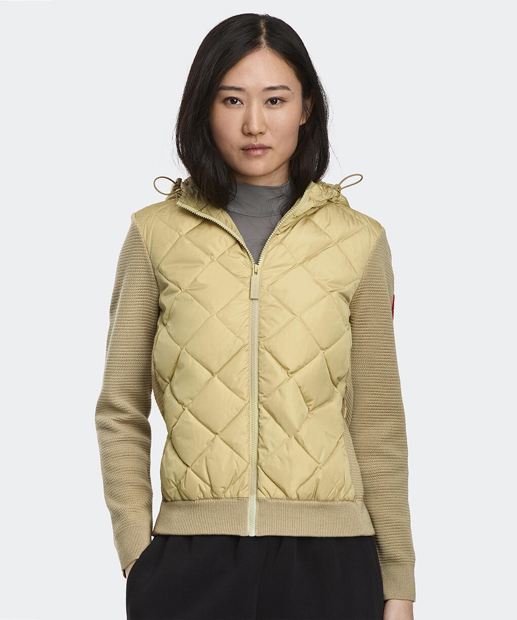 ハイブリッジ キルテッド ニット フーディー(6800L)｜カナダグース