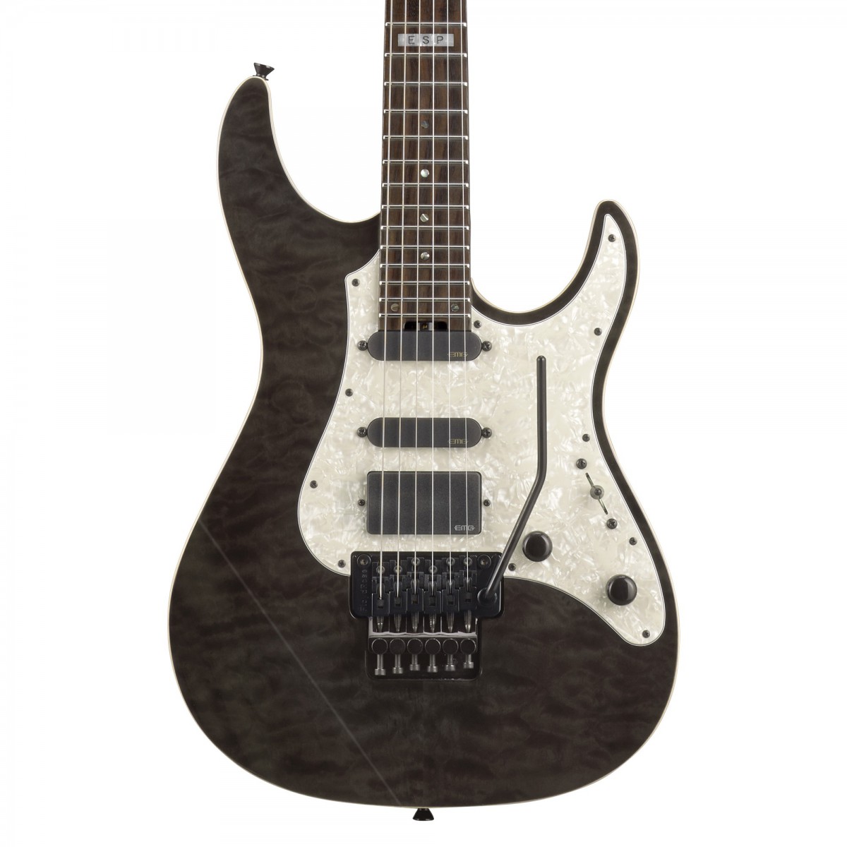 ESP E-II ST-1 QM See Thru Black Elektro Gitar - Cangöz Müzik