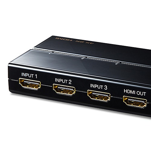 HDMIセレクター 3入力 1出力 4K/30Hz リモコン付き 自動切り替えなし