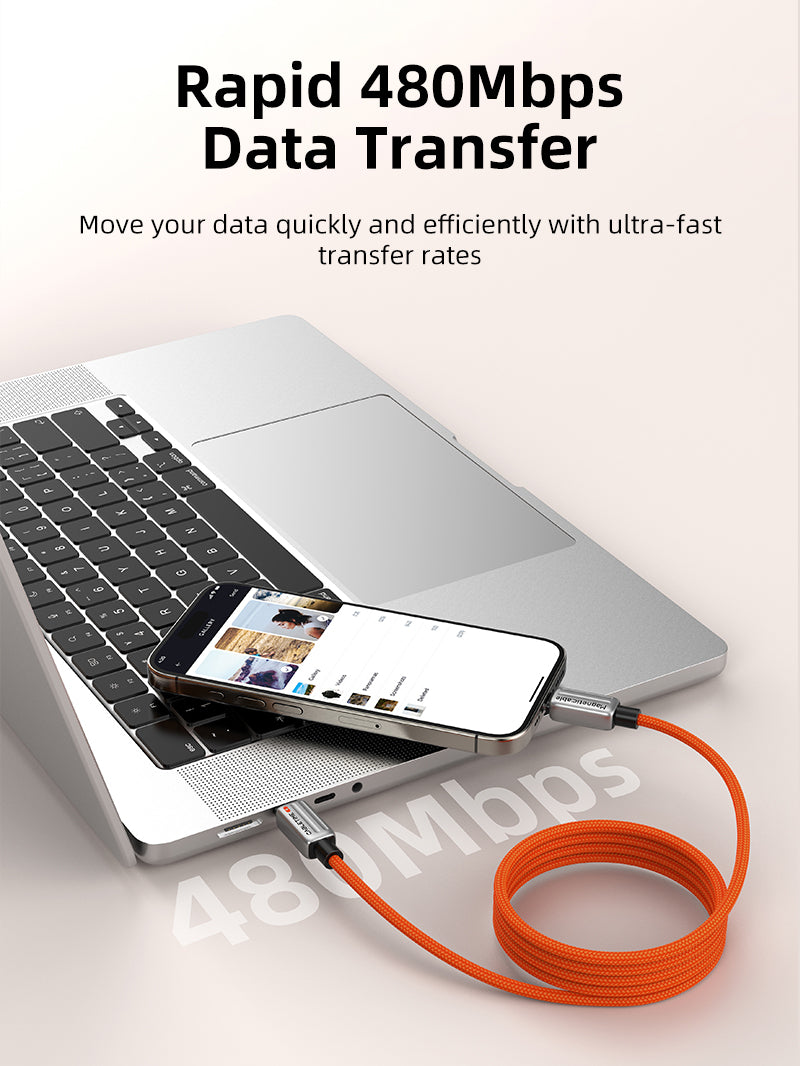 高速240W USB-Cチャージケーブル2M for iPhone 15 Pro Max -Cabletime