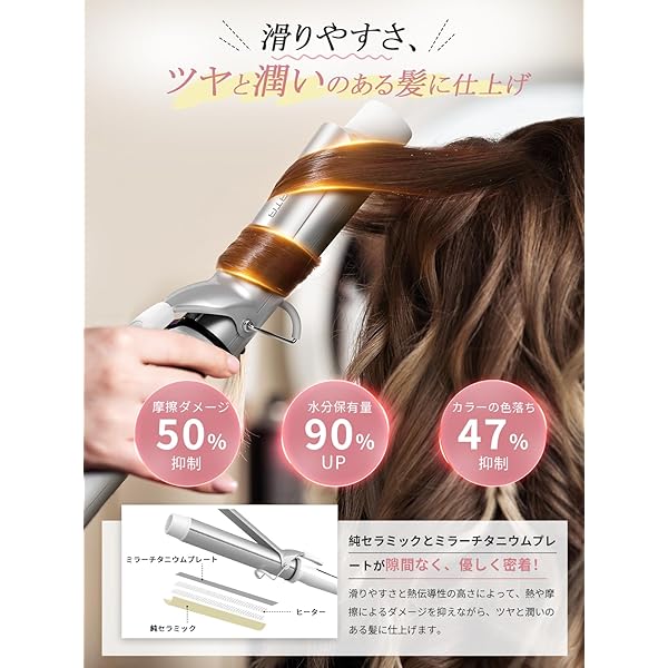 ヤマダモール | BAYATA コテ 38mm ヘアアイロン カール アイロン